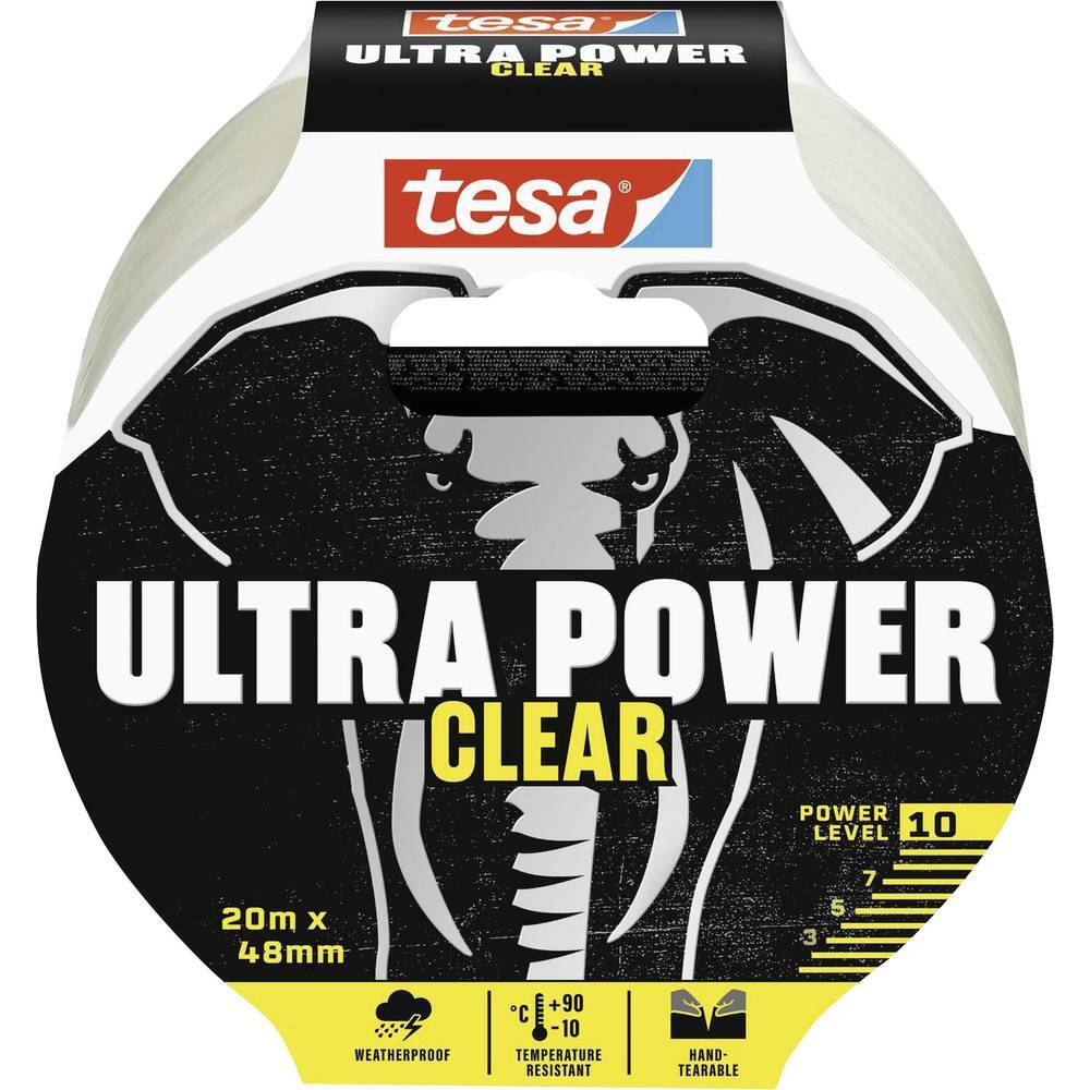 tesa ULTRA POWER CLEAR 56496-00000-00 Nastro per riparazioni Trasparente (L x