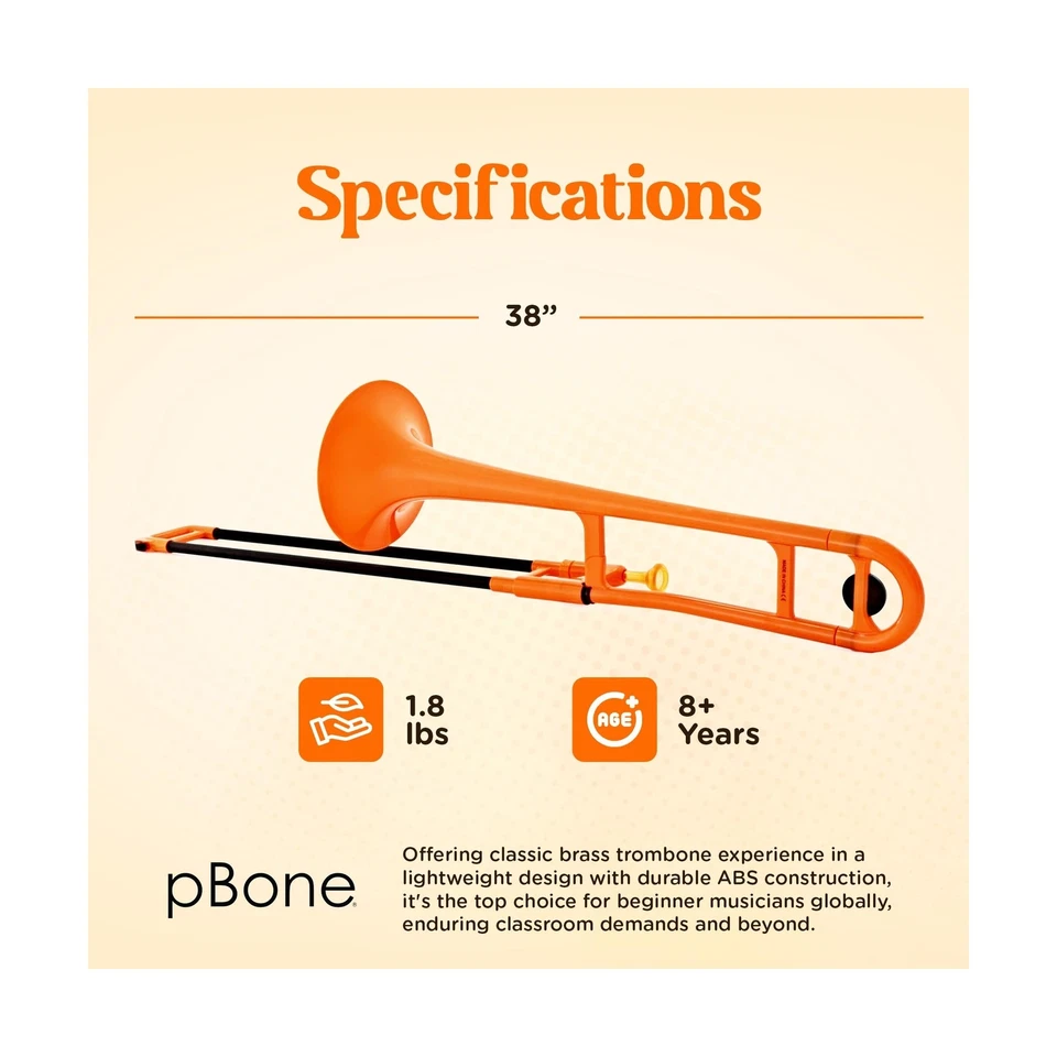 Trombón de plástico pBone pInstrument - Boquillas y bolsa de transporte - Bb Authen... Foto 4 de 4