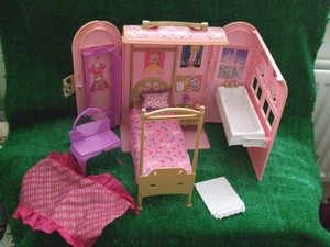 barbie bed and bath playset
