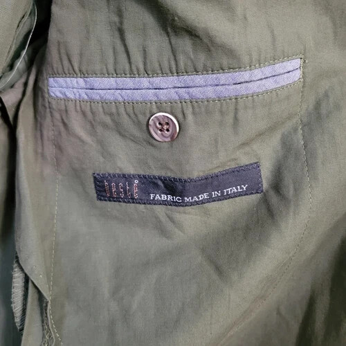 Suitsupply Copenhagen Men's 2 Piece Suit Size 42L Cotton Linen Olive Green *Read - Picture 4 of 19