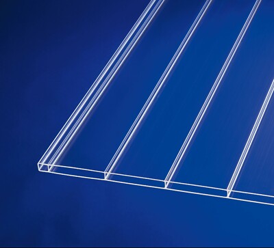 Gutta Acryl Panorama Stegplatten 16 mm | Klar | Kammerbreite 96 mm