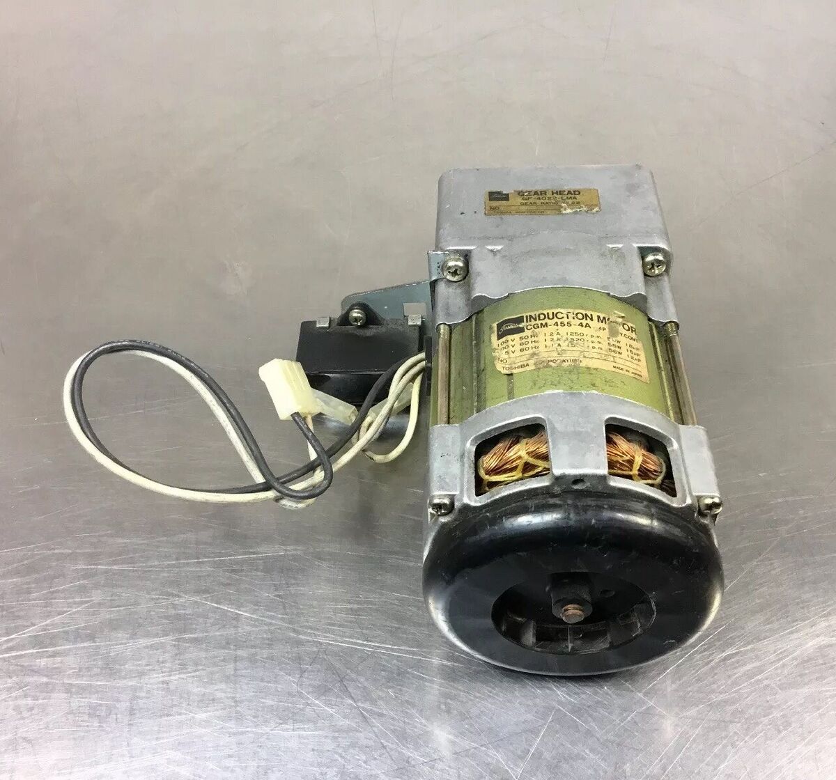 Toshiba Induction Motor CGM-455-4A + GF-4022-LMA Gear Head Toshiba Induction Motor CGM-455-4A + GF-4022-LMA Gear Head
