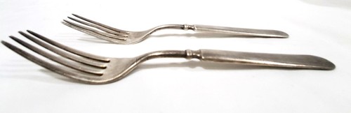 Wm A Rogers FLATWARE Silver Plate SILVERWARE 7pc Dinner Forks & Knives VINTAGE - Picture 7 of 7