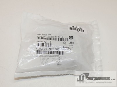Neu-OVP: Harting 10 ES-BU Buchseneinsatz / 0933301027716/ 09 33 01 02 7716