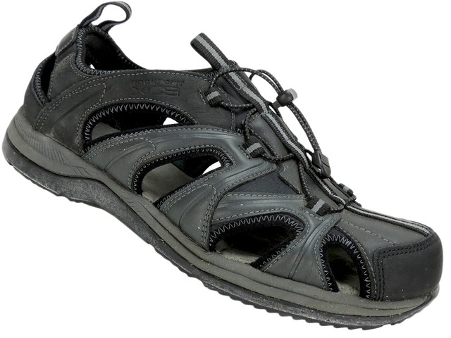 rockport black sandals