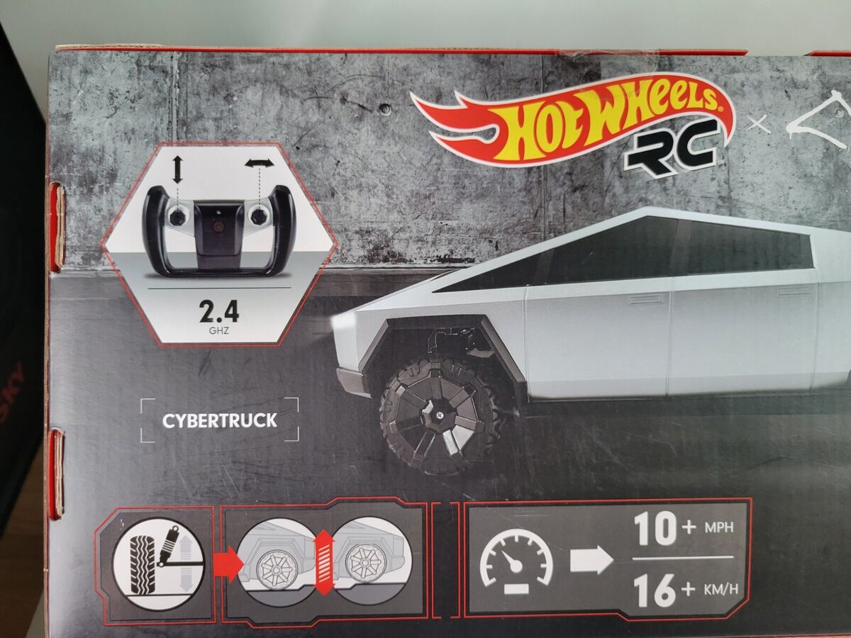 Hot Wheels 1:10 Tesla Cybertruck Radio-Controlled Truck & Electric  Cyberquad, Custom Controller, Speeds to 12 MPH, Working Headlights &  Taillights, For Kids & Collectors [ Exclusive] : Toys & Games 