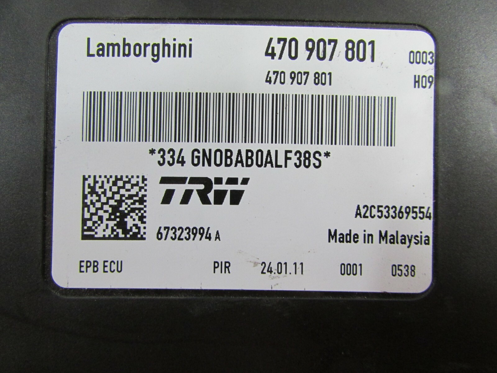Lamborghini Aventador, EPB Control Unit, Used, P/N 470907801