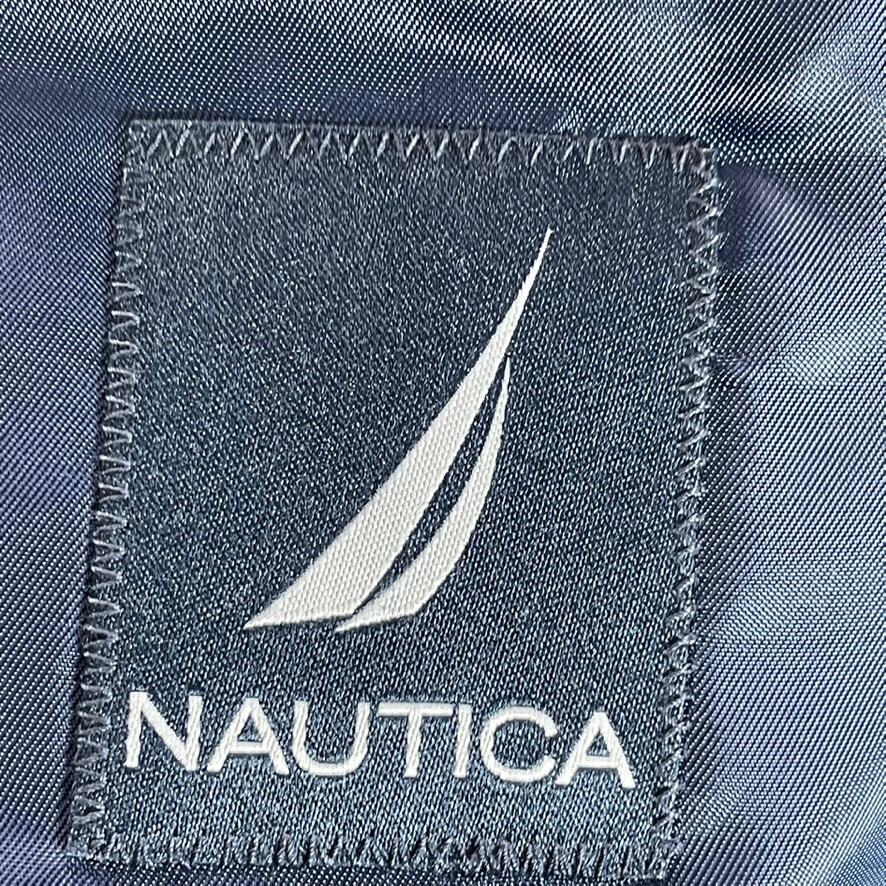 NAUTICA Men's Navy Plaid Modern-Fit Bo-Stretch Two-Button Suit Jacket SZ 40R image 8