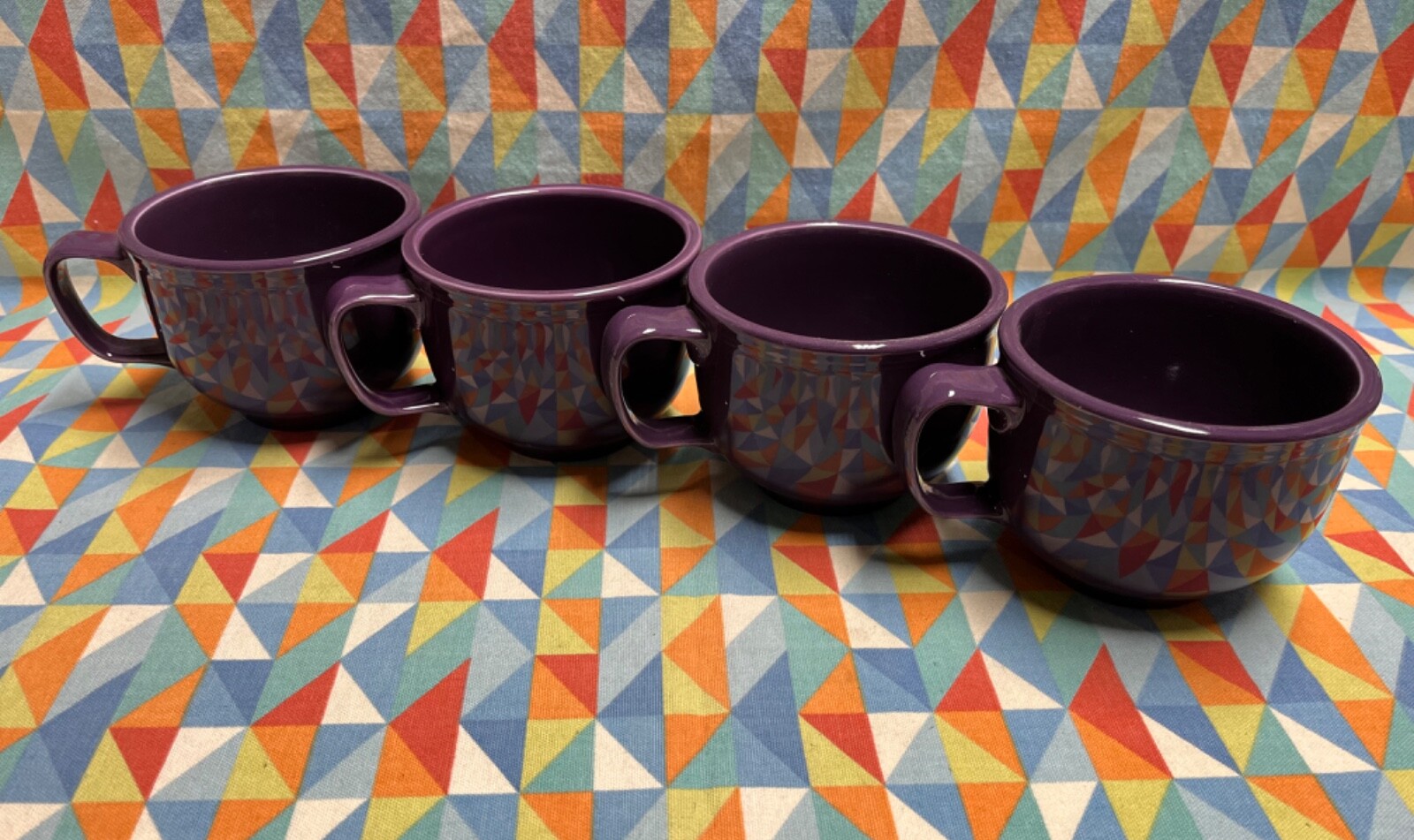 NEW FIESTAWARE 18 oz Jumbo Mug set of 4 MULBERRY Soup Cup bowl FREE SHIPPING