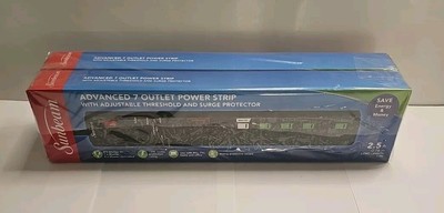 Sunbeam Advanced 7 Outlet Power Strip 2.5 ft Surge Protection Lot Of 2