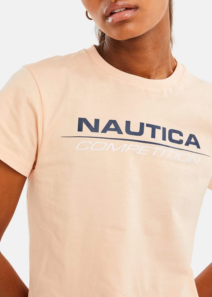 Nautica Competition Madison Womens Crop T-Shirt Nude Pink
