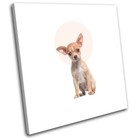 Chihuahua Dog Modern Abstract Animals SINGLE CANVAS WALL ART Picture Print