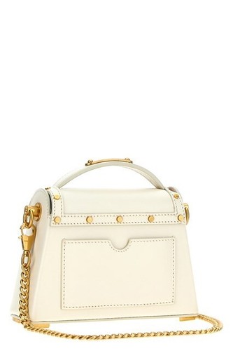 BALMAIN B-buzz Dynasty Small White Leather Shoulder Bag New - Picture 2 of 4