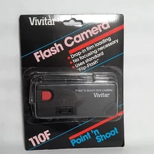 Vintage 1988 Sealed Vivitar 110F Point 'n Shoot Flash Camera - NEW VTG NOS