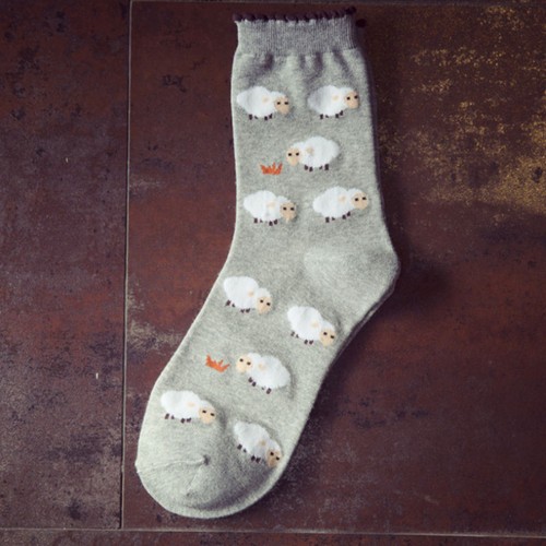 Comfortable Women Winter Socks Christmas Wool Blend Sock Cute Boho Cotton Men - Picture 26 of 32