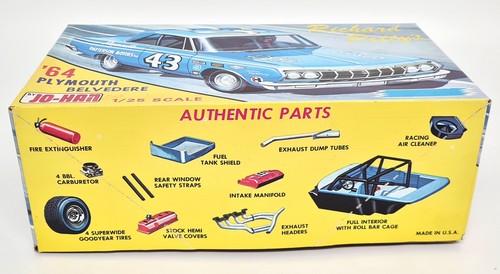 JO-HAN 1/25 Plymouth Belvedere 1964 Richard Petty Race Plastic Model Car Kit - Picture 3 of 8