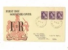 Australia 1953 1d QE x 3 on FDC,cds  BRISBANE Qld