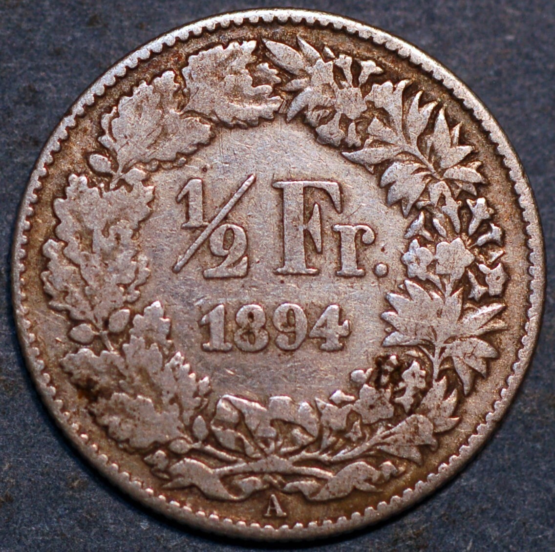 1/2 Franken Silber Helvetia stehend 1894