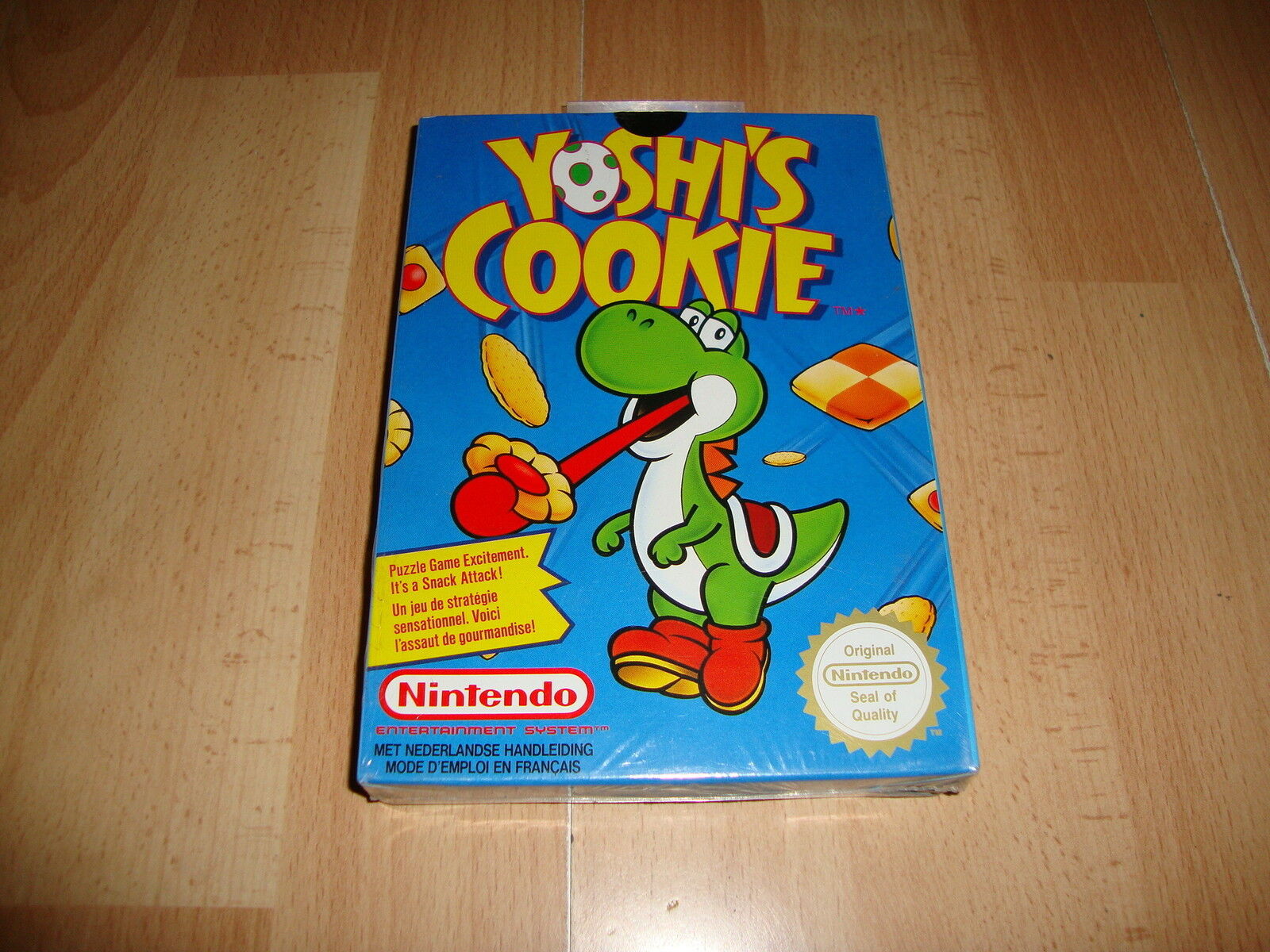 YOSHI'S COOKIE FOR NINTENDO NES NEW FACTORY SEALED BACK BOX IN ENGLISH - FRENCH