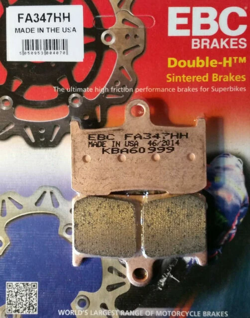 EBC FA347HH Metal Disc Brake Pad Set for Motorcycle