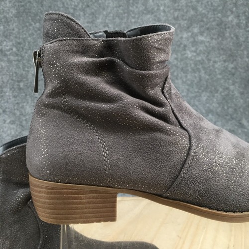 Not Rated Yamila Slouch Ankle Boots Womens 7.5 Gray Side Zip Booties Casual - Picture 4 of 17