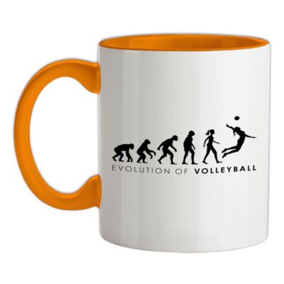 Evolution Of Woman Volleyball - Keramiktasse - Volleyballspieler Liebe