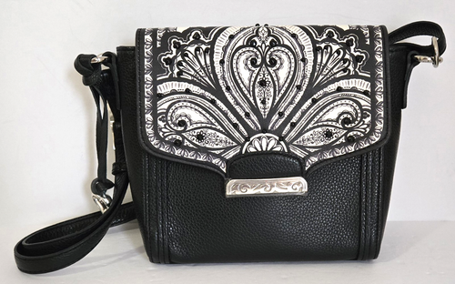 Brighton Baker Snappy Tote With Casablanca Snappy Flap Black White