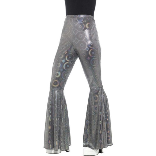 1960s 1970s Ladies Flared Trousers Adults Disco Hippy Flares Fancy Dress Costume - Picture 2 of 12