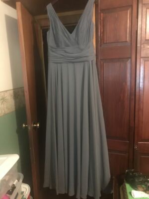 Allure Bridals Bridesmaid Formal Evening Dress Charcoal Size 20 Full Length  NWT | eBay