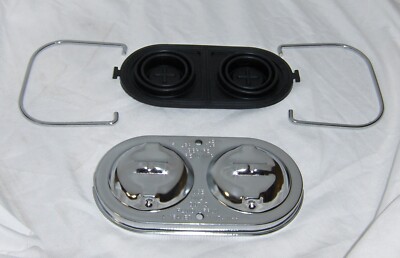 Chrome GM Brake Master Cylinder Cover Dual Bail + Gasket Chevy SBC BBC 350 454