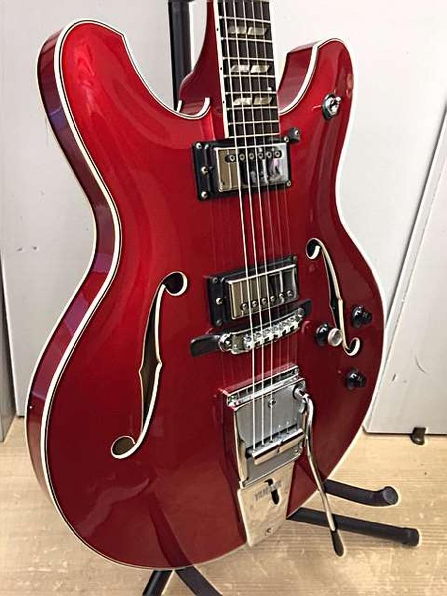 Yamaha SA-50 Semi-Acoustic Guitar Candy Apple Red Used From Japan