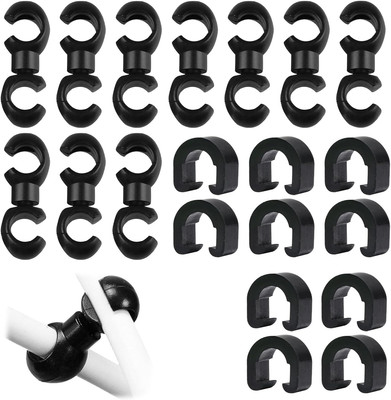 Bike Cable Clasps, 10 PCS S-Hook Clips Bike Brake Cable Clips, 10 PCS Bicycle Ca