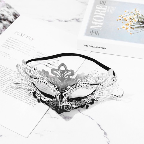 Damen Luxus Metall venezianische Maskerade Maske Halloween Party Ball Cosplay Geschenk - Bild 4 von 11