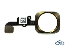 White Gold Ring Home Button  Flex Cable Replacement Part For iPhone 6S 6S Plus