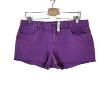 NWT MADEWELL 32 Purple Raw Hem Cut Off Denim Shory Women
