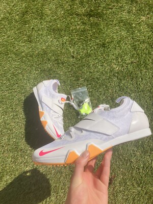 Nike Zoom Pole Vault Elite 3 Spur Spikes weiß orange AA1204-101 Herren Größe 10,5