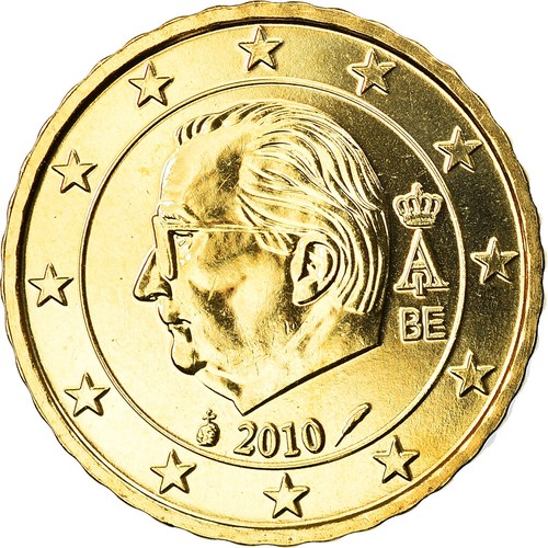 [#796397] Belgien, 10 Euro Cent, 2010, UNZ, Messing, KM:New - Bild 1 von 2