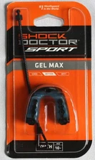 Shock Doctor  Youth 10 & Under Sport Gel Max Mouthguard Black/Blue Boil & Bite