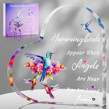 5.9 X 5.9 Inches Acrylic Hummingbird Gifts for Women Birthday, Heart Hummingbird