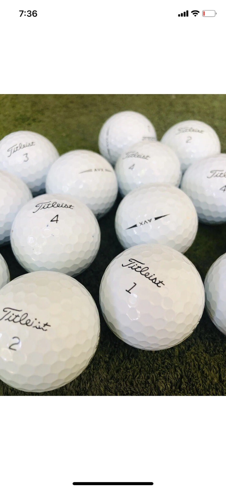 12 Titleist AVX Mint Condition Golf Balls 5A Grade Top Quality! 1 Dozen