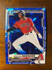 2021 Bowman Chrome Sapphire Kristian Robinson #BCP-158 Arizona Diamondbacks