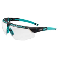 Uvex S2880HS Avatar Teal Frame Clear Lens Safety Glasses with Hydroshield