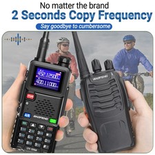 Baofeng UV-5RM 1.77" Ham Radio Walkie Talkie Air Band Scrambler Encrypt Intercom