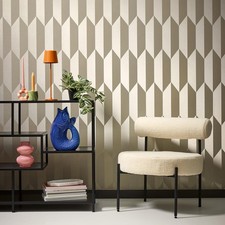 Image of Heavyweight Geometic Wallpaper AS Creation 79086-5 Graphic Groove Feature Wall