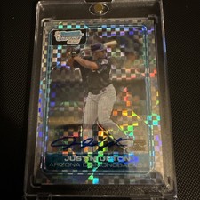2006 Bowman Chrome Justin Upton X-Fractor Auto Autograph RC Rookie /225