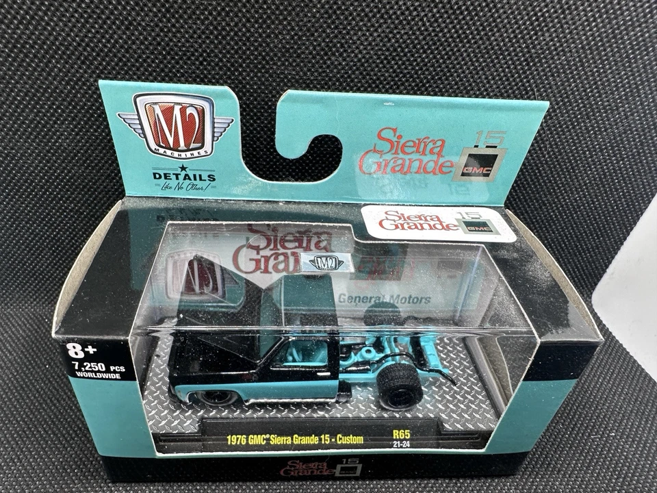 M2 MACHINES 1976 GMC SIERRA GRANDE 15 - CUSTOM BLACK / TEAL - Image 3 of 4