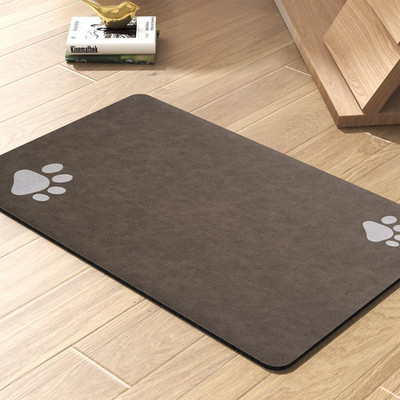 Pet Feeding Mat-Absorbent Dog Mat for Food and Water Bowl-No Stains Quick Dry Wa