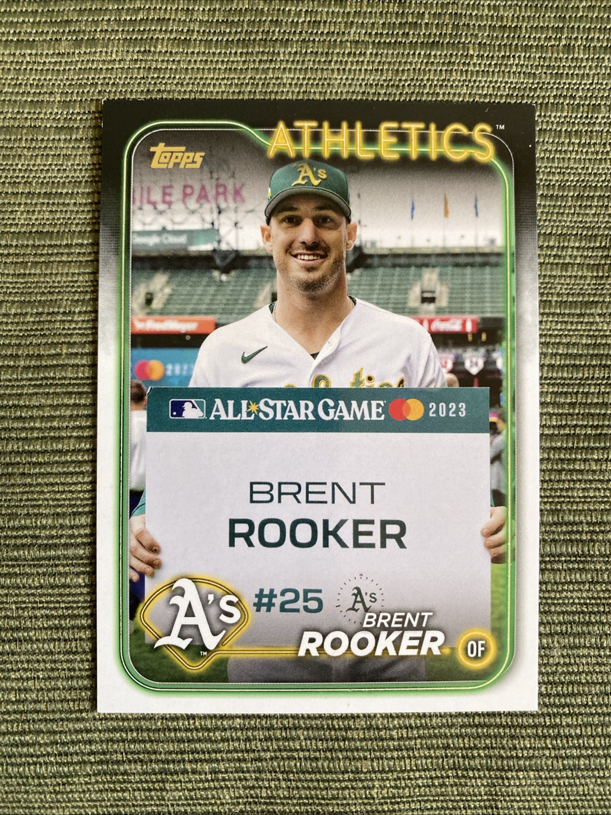 2024 Brent Rooker Topps Series 1 Golden Mirror SSP Oakland Athletics MLB #186