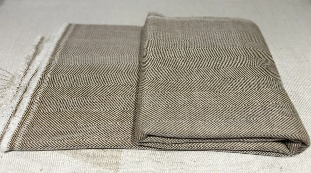 Light Brown Mix Exclusive Cashmere sofa blanket, Throw Handwoven in Nepal