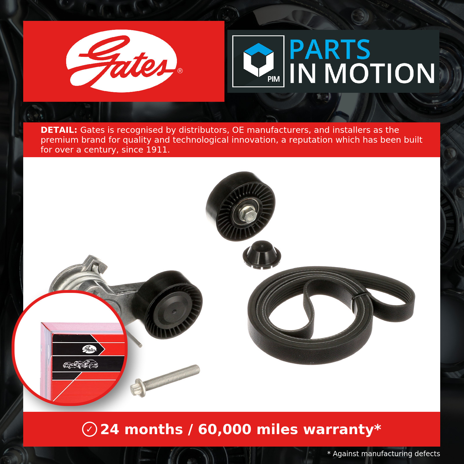 Multi-ribbed V-belt kit K026PK1990 GATES for BMW 3 Touring 6 6 Convertible 3 1 5 - Image 15